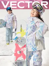 VECTOR 子供用防水スキーウェア【保温性抜群・アウトドア用・男女兼用】（セットアップ対応）