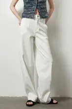 因由 ハイウエストストレートデニムパンツ【秋冬用・フィット・レトロデザイン】