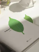 感温変色する葉のデザインのブックマーカー【アート風・紙製・ギフト向け】