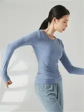 モダール製 ラウンドネック長袖レディースダンスウェア【中国舞・クラシックダンス・練習用】