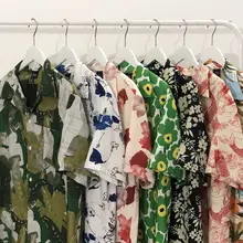 レトロ油絵柄半袖シャツ【ユニセックス・ハワイアン・ルーズフィット】