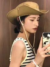 抽绳付きダーティーハット【夏用・UVカット・アウトドア・登山・釣り用】