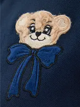 Tシャツワンピース レディース くま柄 学園風 プレピースタイル 夏 「LALABOBO」
