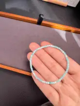 天然天河石の方糖ブレスレット【男女兼用・手作り・ビーズアクセサリー】