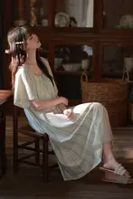 胸パッド付きコットン製マタニティスリップドレス【夏用・大きいサイズ・かわいらしいデザイン・ホームウェア】（セットアップ対応）