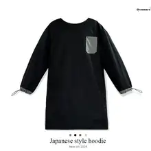 通気性のある薄手長袖エプロン【ユニセックス・日本風・キッチン用・作業服】