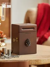 木製デザインの貯金箱【耐衝撃・家用・紙幣専用・クリエイティブ】