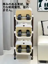 高級感ある小型キャリー収納ラック【多層・移動可能・リビング用】（セットアップ対応）