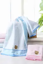 可愛いクマデザインの綿製バスタオルとフェイスタオル【極上の柔らかさ・吸水性抜群】（セットアップ対応）