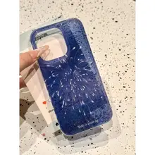青い花火の城をモチーフにしたiPhoneケース【全機種対応・衝撃吸収】