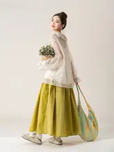透け感のあるレースの花柄ドロップショルダー長袖シャツ【淡いピンク・ランタン袖】