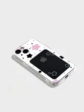 星型デザイン透明スマホケース【iPhone 15・Apple 14 Pro Max・Huawei P60・Xiaomi 13・OPPO Reno 9・Honor 90・Vivo S12対応・女性用カップル向け】