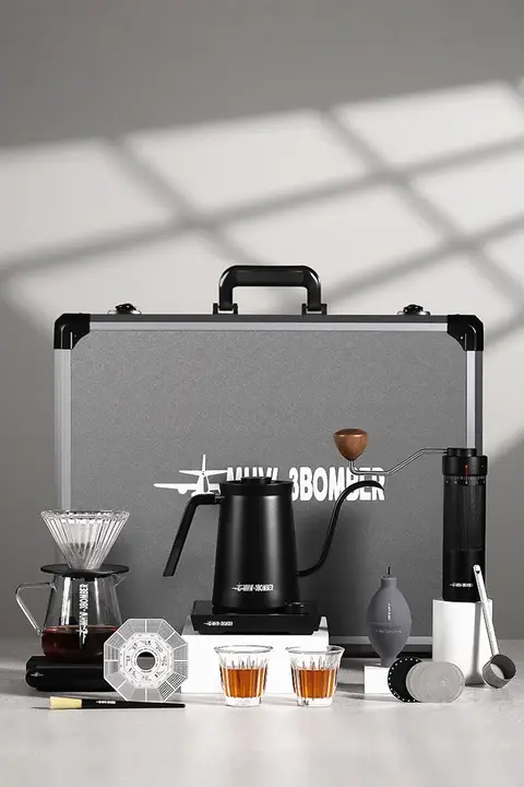 手挽きコーヒーメーカーセット【コーヒーカップ付き・ギフトボックス入り】