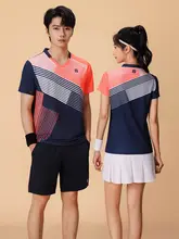 男女兼用 短袖スポーツウェア【速乾・バドミントン・卓球・テニス用】