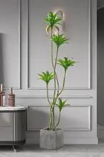 擬似植物 スイレン インテリア装飾 大型フェイクポット