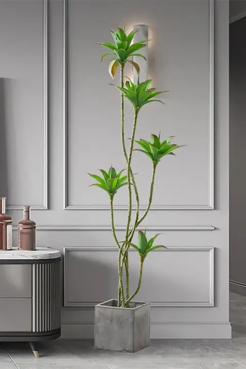 擬似植物 スイレン インテリア装飾 大型フェイクポット