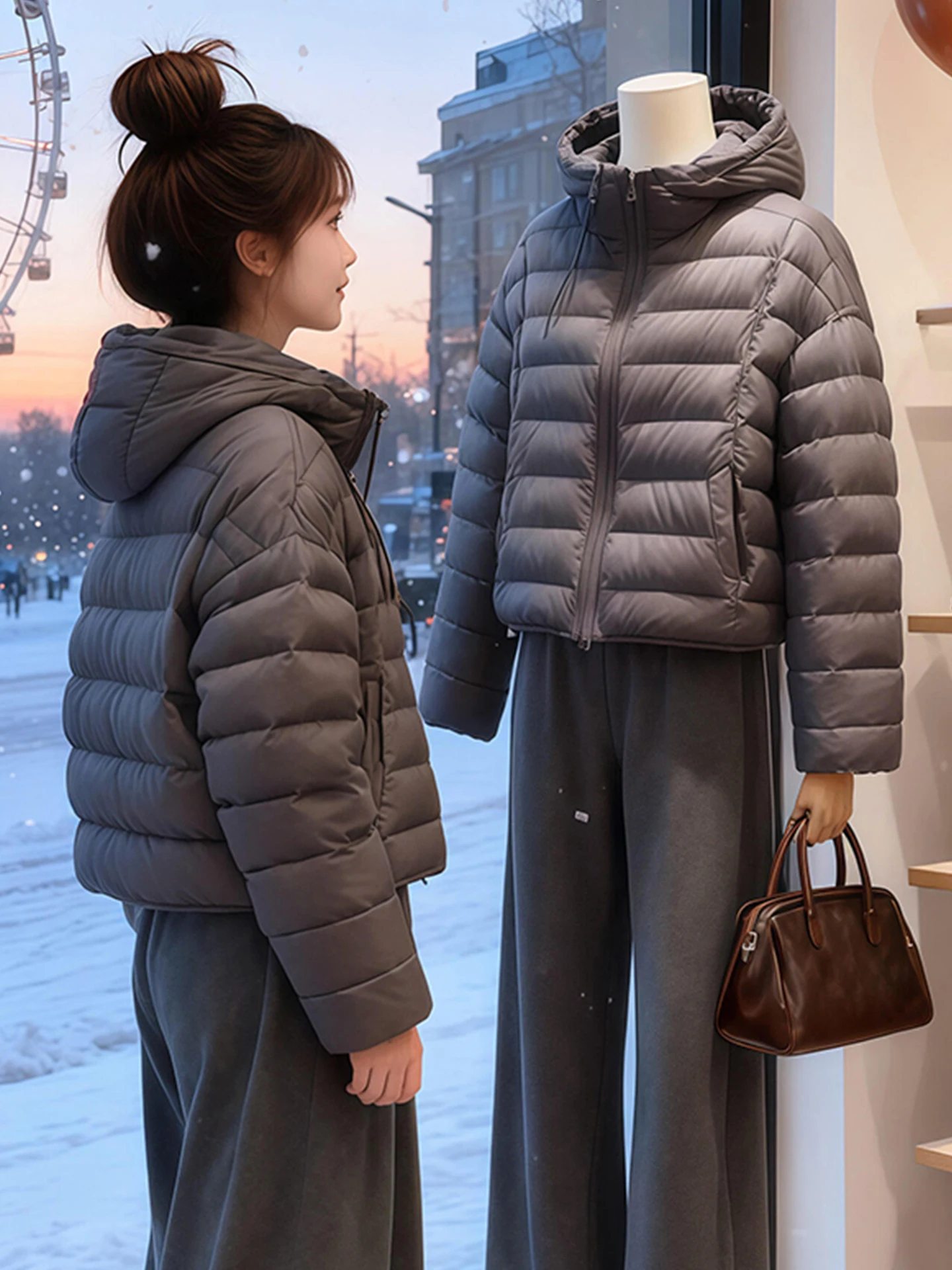 ボアコートの特徴とは？蜜念奴グレーゆったりダウンコートで解説