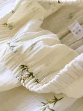 夏用 軽やかコットンルーズパンツ【二重シフォン・ストレート・ワイドレッグ・ルームウェア・外出可】（セットアップ対応）
