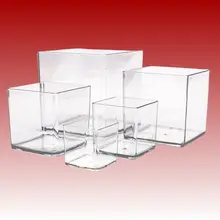 透明アクリル製スクエアフラワーボックス【フラワーアレンジメント用・水耕栽培容器】
