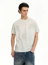アメリカンビンテージ ダブルカラー 破れ加工 Tシャツ【ストリートスタイル・ショートスリーブ】
