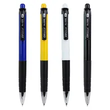 得力 6505 ボールペン 0.7mm 青ボタン付き 12本入り | オフィス用品