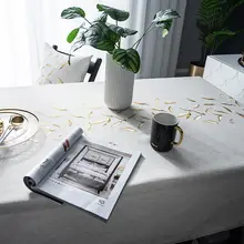 防塵カバー付き！格子柄 ラグジュアリーな北欧スタイルテーブルクロス【シンプルデザイン・ファブリック】