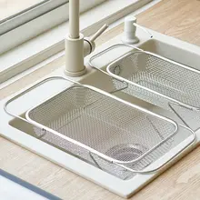 伸縮式ステンレス製シンク用水切りバスケット【キッチンシンク用・洗浄用・収納ラック】
