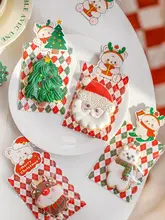 クリスマスクッキー包装袋【自己封閉式・スノーフレークデザイン・スイーツ用】