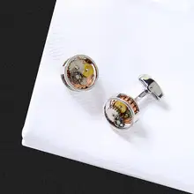 メンズメカニカルカフス【シンプルデザイン・ギア型】（セットアップ対応）