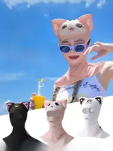 自由潜水用カートンデザインフェイスカバー【夏用・通気性・アイスシルク素材】