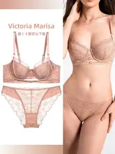 セクシー レース透かしの女性用ブラジャー【厚みの薄いデザイン・大きい胸も目立たない・純欲スタイル】（セットアップ対応）