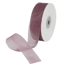 2.5cm 透明シフォンリボン【DIY花束用・多彩な色合い・パッケージング】