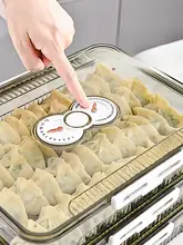 食品級冷凍密封餃子ボックス【キッチン収納用・水餃子・ワンタン対応】