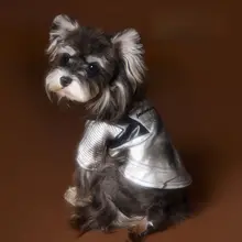 秋冬用犬用ジャケット【レザー風・シュナウザー・テディベア・ダックスフント・ヨークシャーテリア・マルチーズ・ビション・ポメラニアン対応】