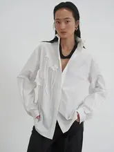 ROHEMEオリジナルデザイン 立体フラワー装飾 シャツ