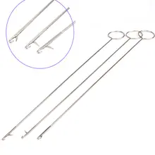 ステンレス製 吊り紐用の翻転器【DIY用・長いフック付き・織り込みツール】