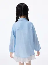 シャツ キッズ ガールズ リヨセル 軽量 通気性 カジュアル スイート 秋