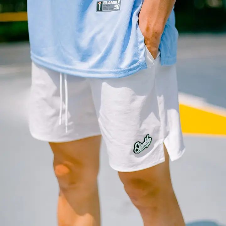 SLAMBLE メンズ 速乾通気性バスケットボールショートパンツ【ランニング・フィットネス用・夏用・四分丈】