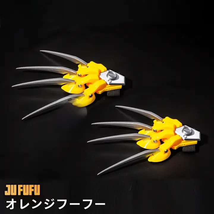 コスプレ用立体爪道具【橘色・ユニークデザイン】