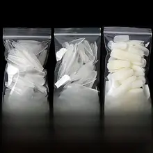 薄型透明マニキュア用ネイルチップ【T型・尖頭・水滴デザイン・全貼り・半貼り】