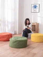 丸型 厚手コットン麻座布団【リビングや和室用・畳対応】