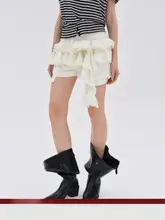 軽やかでスタイリッシュな皺加工ウエストゴムパンツ
