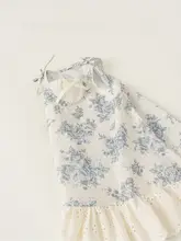 子供用ノースリーブ花柄ワンピース【夏用・高級感】
