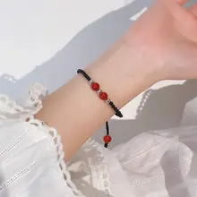 ヴィンテージ風 ビーズブレスレット【インスピレーションデザイン・編み込みスタイル】