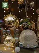 透明装飾用クリスマスボール【カラフルバブル・LEDライト付き・クリスマスデコレーション】