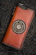 長財布【本革・手作り・ジップ付き・シンプルデザイン】
