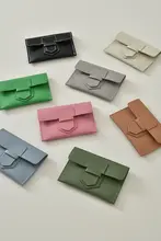 極上の柔らかさのカードケース【ミニポケット・シンプルデザイン・草緑】