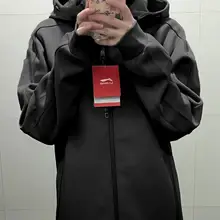 モダンなデザインのフード付き運動用カーディガン【男女兼用・長袖・フィットネス】