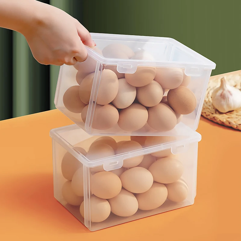 透明食品用冷蔵庫収納ボックス：卵・フードグレードで効率的なキッチン整理を実現