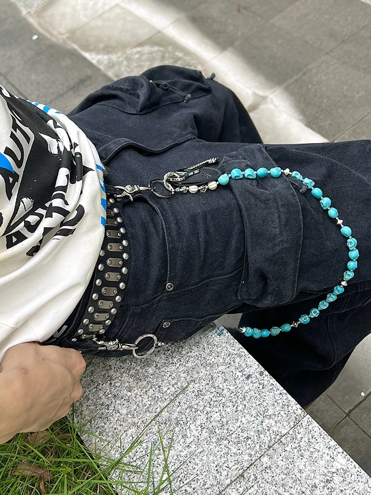 手作りビーズ装飾のターコイズロック骷髅デザインウエストアクセサリー：誰にオススメか